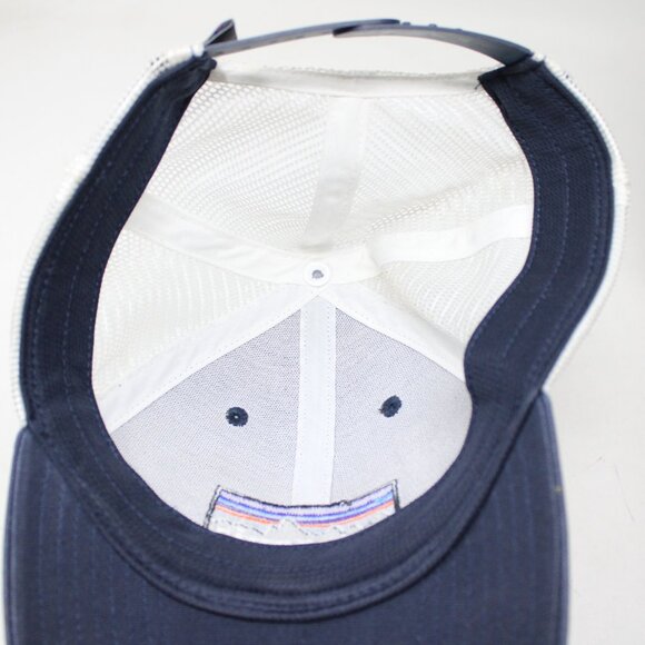 Patagonia Trucker Hat Womens Blue & White Adjustable Mesh Back Patch Logo Cap - Picture 8 of 10